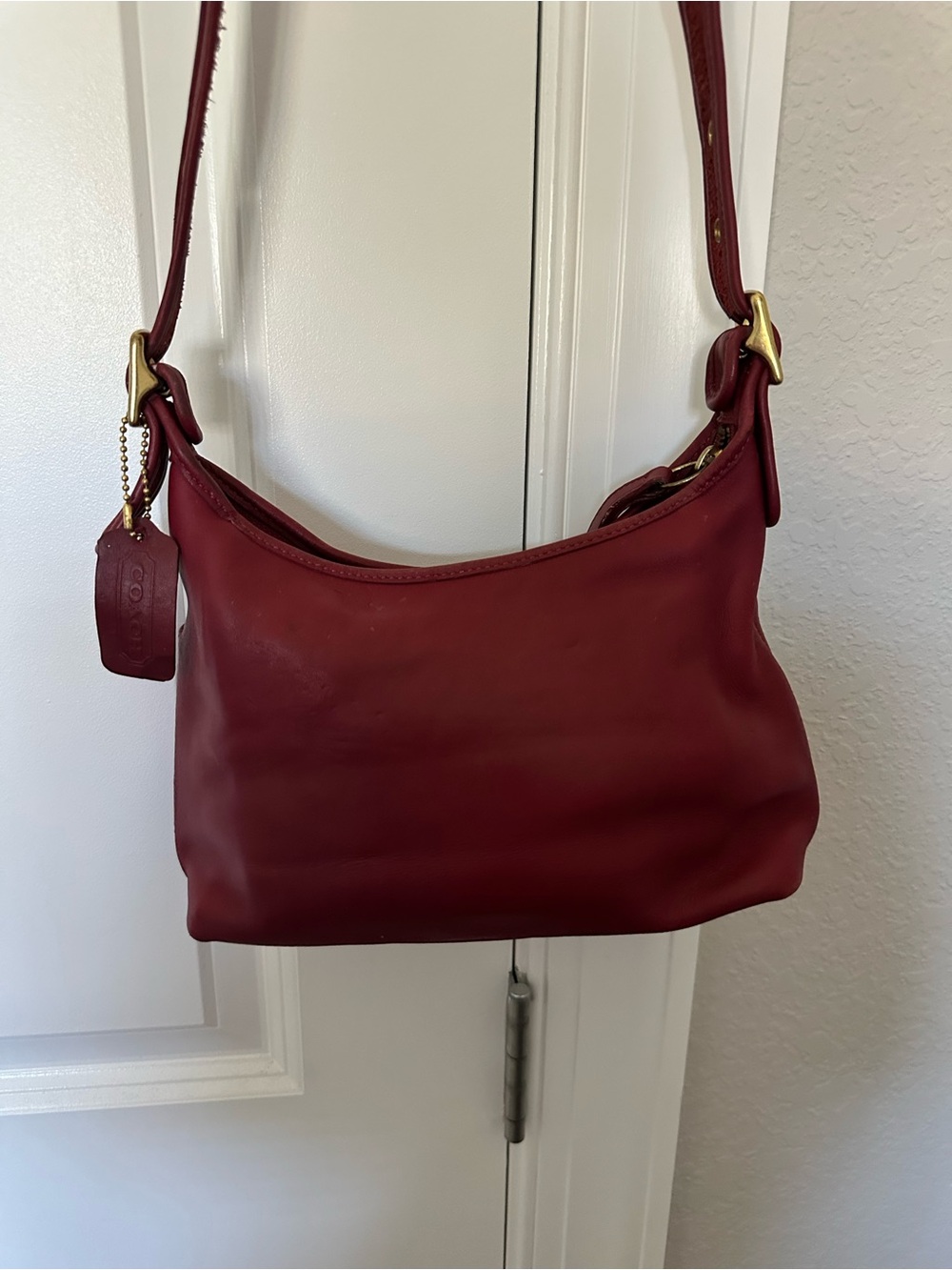 Coach Burgundy Legacy zip